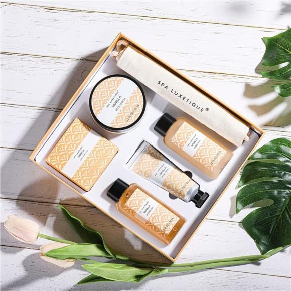 Spa Gift Set for Women, Vanilla Spa Set, Bath Kit for Women Gift Set - Picture 3 of 6